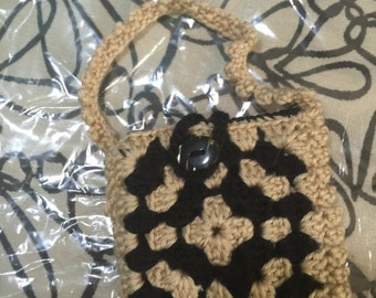 Crocheted Granny Square Purse #133