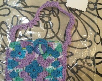 Crocheted Granny Square Purse #163