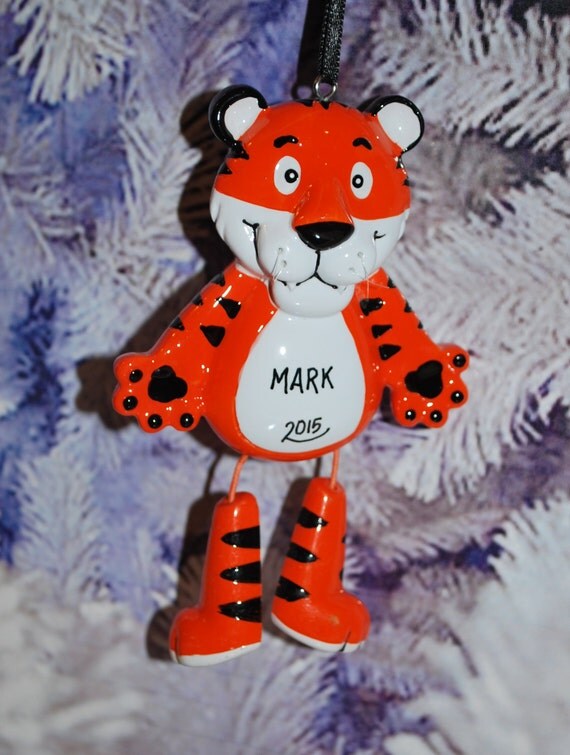personalized tiger christmas ornament by confettigiftsbyg personalized tiger christmas ornament by confettigiftsbyg