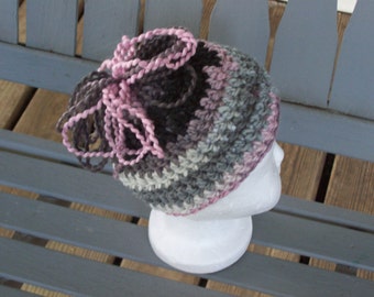 Newborn,Girl,Baby,Infant,Grays,Pink,Brown,Top Knot,Photos,Hat,Gift,Crocheted,Clothing