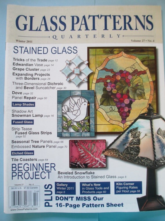 Glass pattern Quarterly magazine Stained Glass Patterns