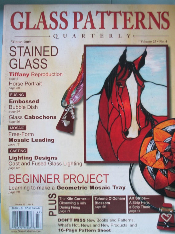 Glass pattern Quarterly magazine Stained Glass Patterns