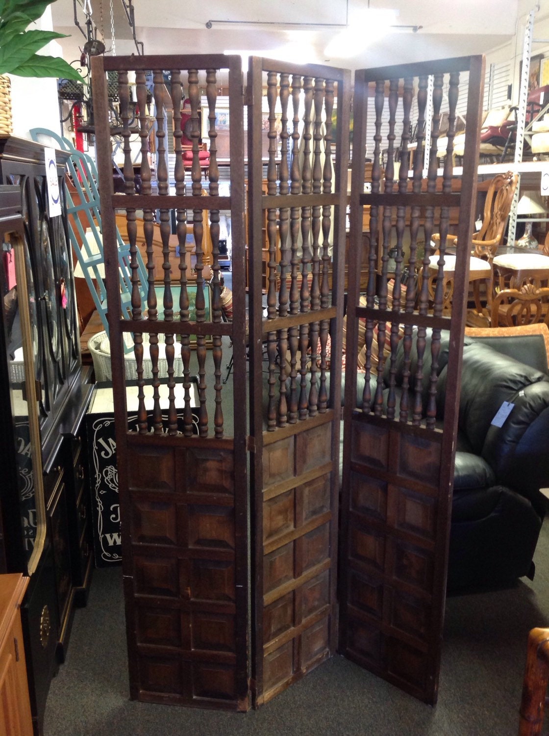 Vintage Wooden Room Divider 3 Panel 1960’s 7′ tall San Jose Haute Juice