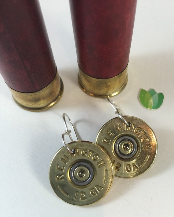 Items similar to Shotgun Shell Earrings repurposed Remington 12 gauge