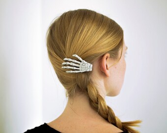 Skeleton Hand Hair Clip - ONE. Left hand.