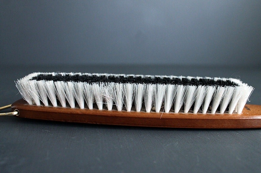 Vintage Shoe Horn and Clothes Brush Wood Made in Japan Fleur