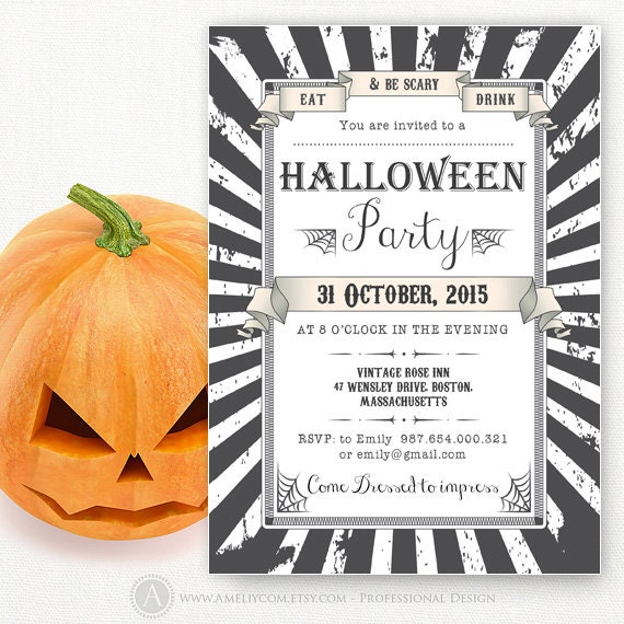 Halloween Party Invitation Template 6
