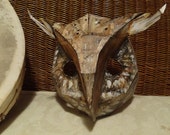 DIY Halloween mask, Make your own Owl mask, bird mask from cardboard, PDF templates