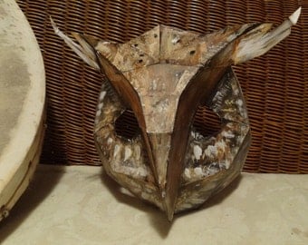 DIY Halloween mask, Make your own Owl mask, bird mask, rabbit mask from cardboard, PDF templates