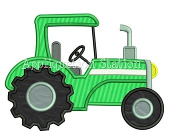 Tractor Boy Applique Machine Embroidery Design INSTANT DOWNLOAD