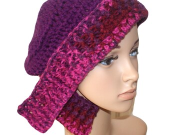Vintage Style Hat, Burgandy Hat, Womens Snow Hat, Purple Winter Hat, Purple Cloche Hat, Flapper Hat, Cloche Hats Women, Winter Hat Women,