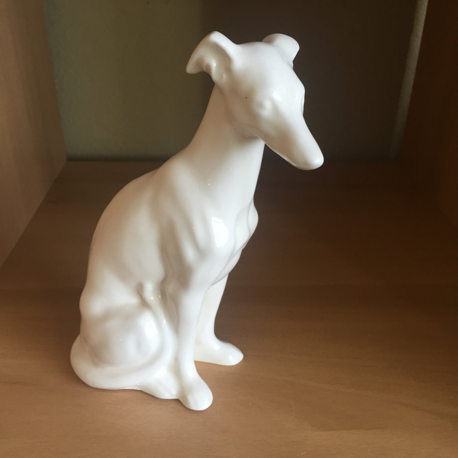 ceramic whippet statue