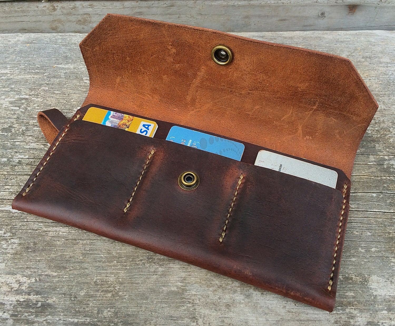 Womens leather wallet / Brown Leather Wallet / by Wallingandsons