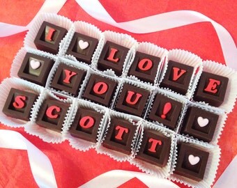 I Love You Chocolate Message - Personalized Love Chocolates - Unique Gift, Present