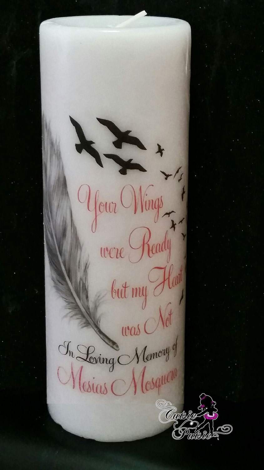 Memorial Candle Sympathy Gift In Loving Memory Lossed