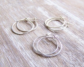 Sterling Silver Hoop Earrings Set, Hoop Earring, Sterling Silver Hoops. Small Hoops, Three Pair Set, Five Pair Set