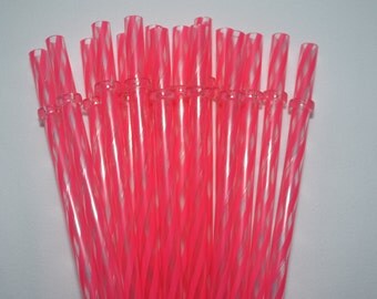 11 Inch Reusable Acrylic Straws With Rings Dark Blue Swirl Clear BPA-Free Set