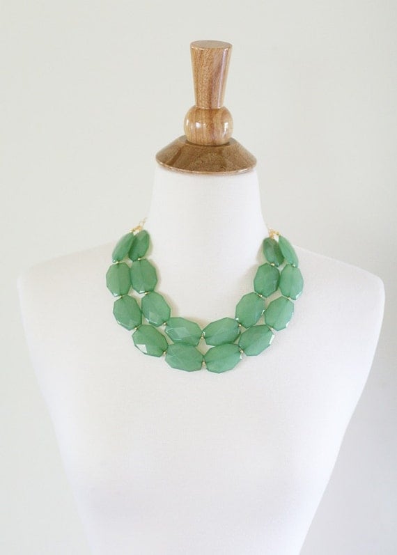 Sea green colour necklace Clearance