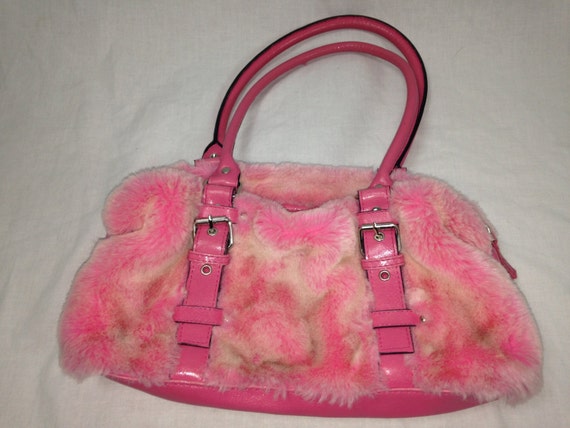 pink diva fuzzy/furry purse by THEVIRTUALMALL on Etsy