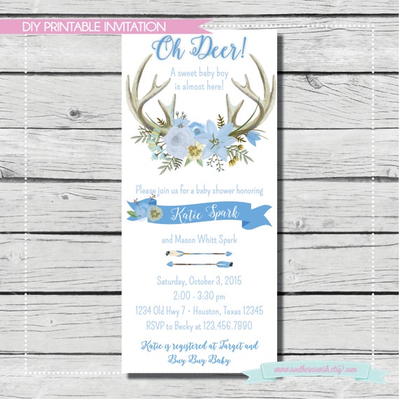 Oh Deer A sweet baby boy is almost here Baby Shower or