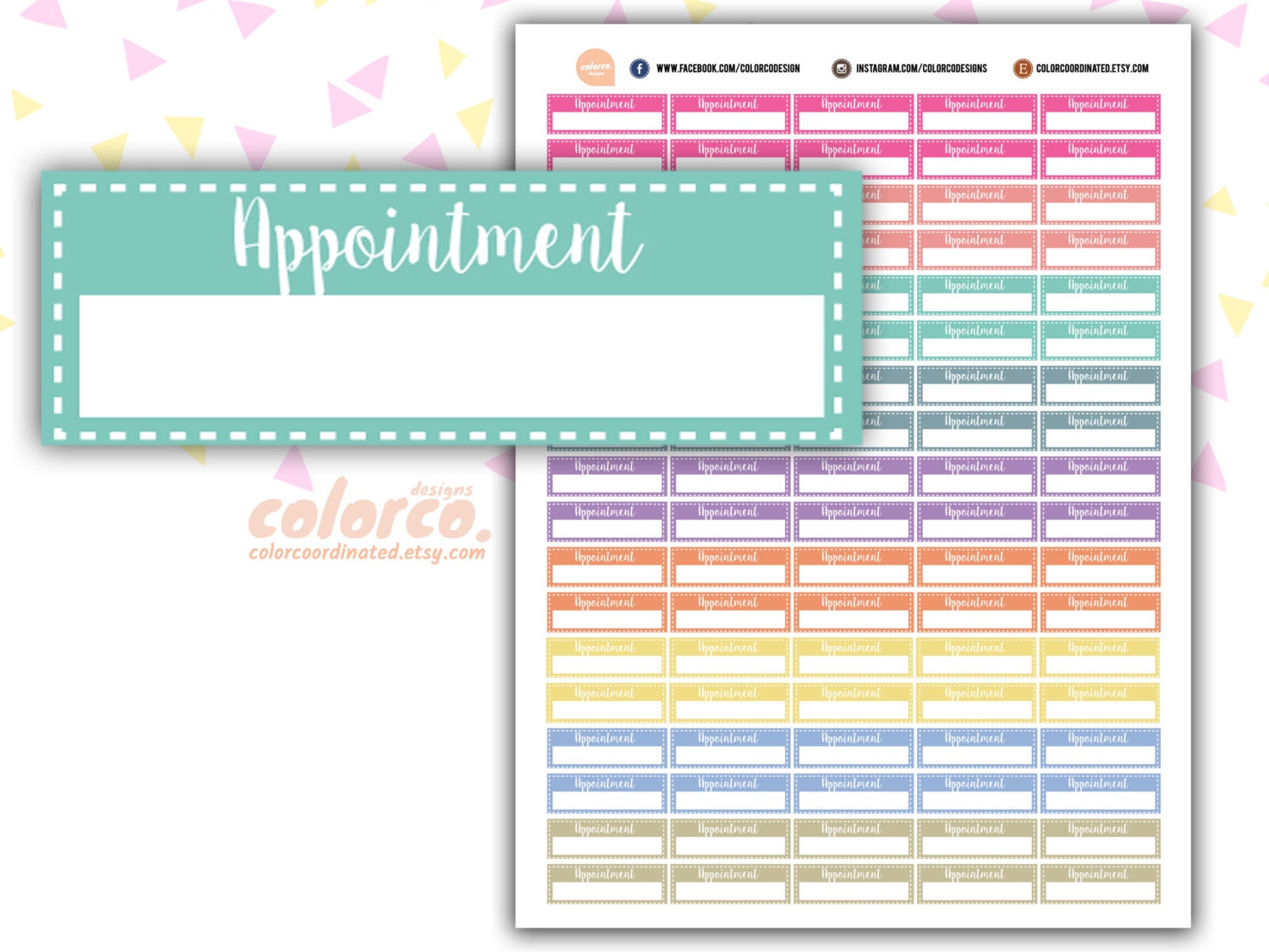 Download APPOINTMENT stickers Printable Planner by ColorCoordinated ...