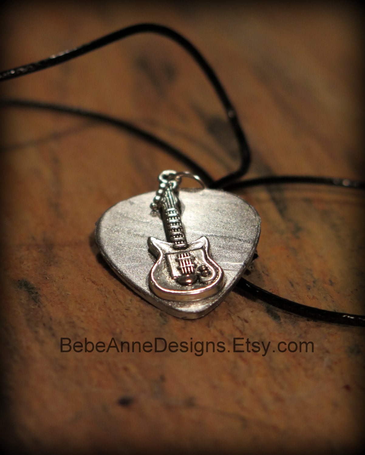 Guitar Pick Necklace Made from a Vinyl Record GUITAR PICK