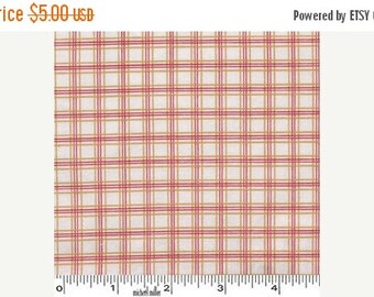 ON SALE Mini MIkes Retro Pencil Check in Red by Michael Miller Fabrics