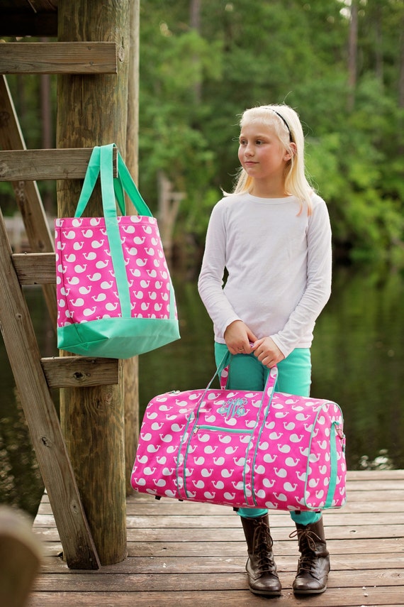 Monogrammed Kids Duffle Bag - Personalized Sleepover Bag - Personalized Duffle Bag