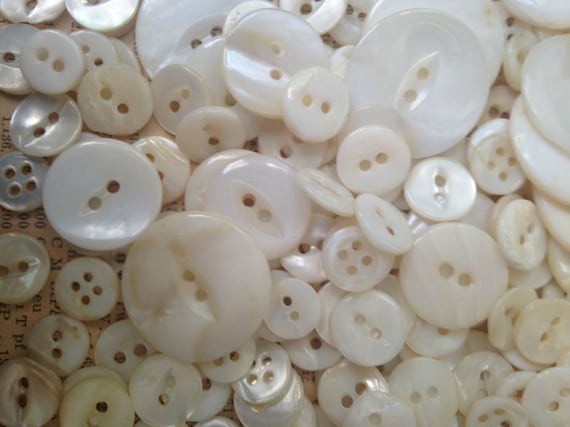 Vintage Mother of Pearl Buttons Assortment