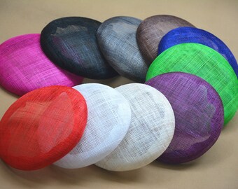 15.5 cm Round sinamay Button Fascinator Base Sinamay Millinery Fascinator Hat Base 10 colors to choose B065