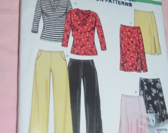 New Look 6101 Misses Top Skirt and Pants Sewing Pattern UNCUT - Size XS - XL