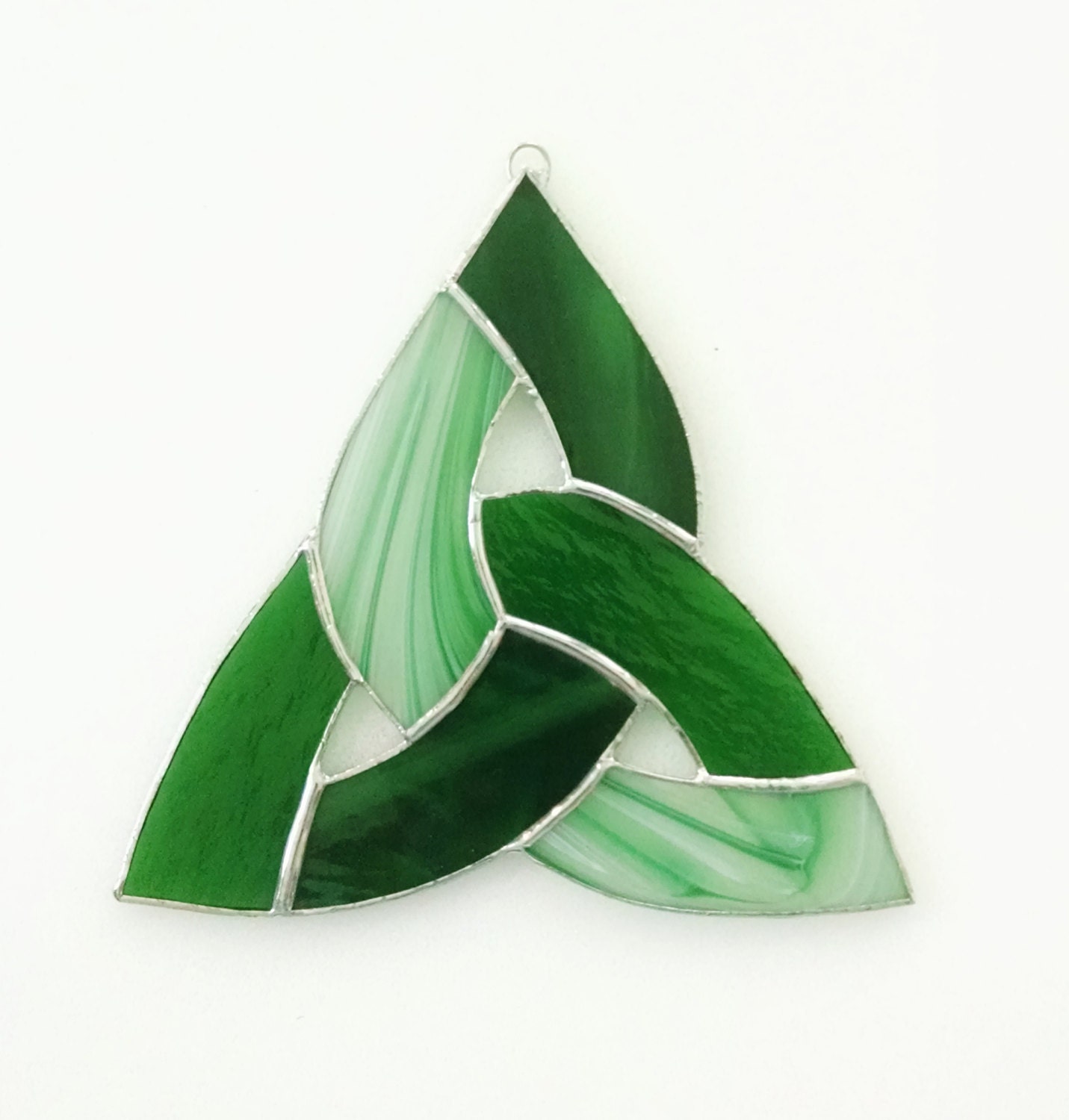 Celtic Knot Stained Glass Suncatcher Irish Decor Trinity