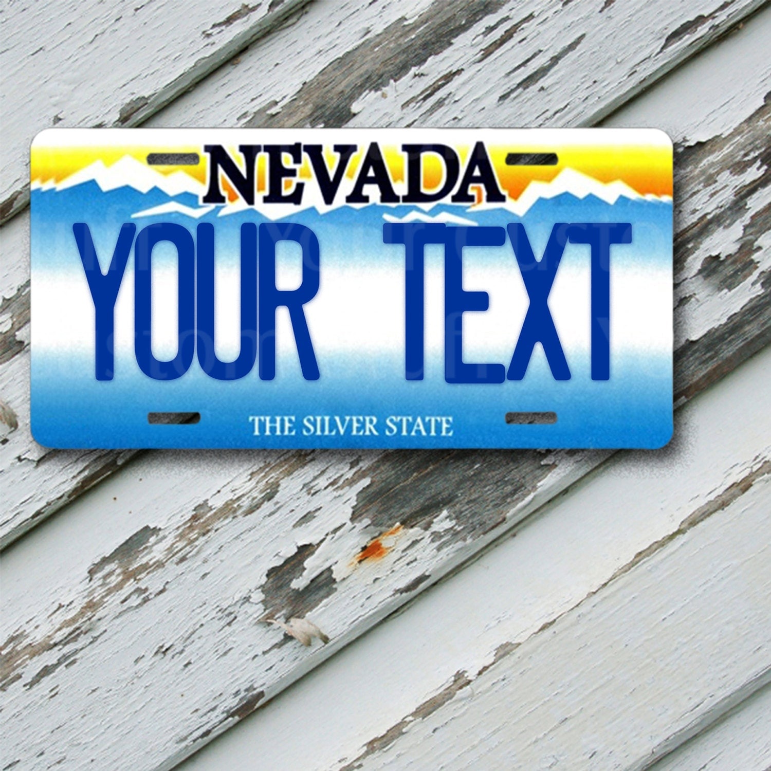 License Plate Nevada Customizable 6 x 12 Aluminum