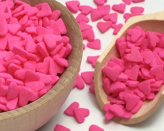 Edible Pink Hearts Confetti Sprinkles - Cake Decorating Baking Party Supplies Il_570xn