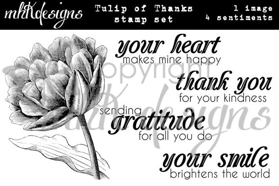 Tulip of Thanks Digital Stamp Set