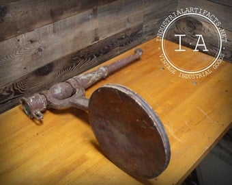 Vintage Industrial Republic MFG Cast Iron Sink Mount Swing Stool