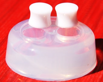 Ear gauges and ear tunnels clear silicone mold for Make at home resin plugs (A45)