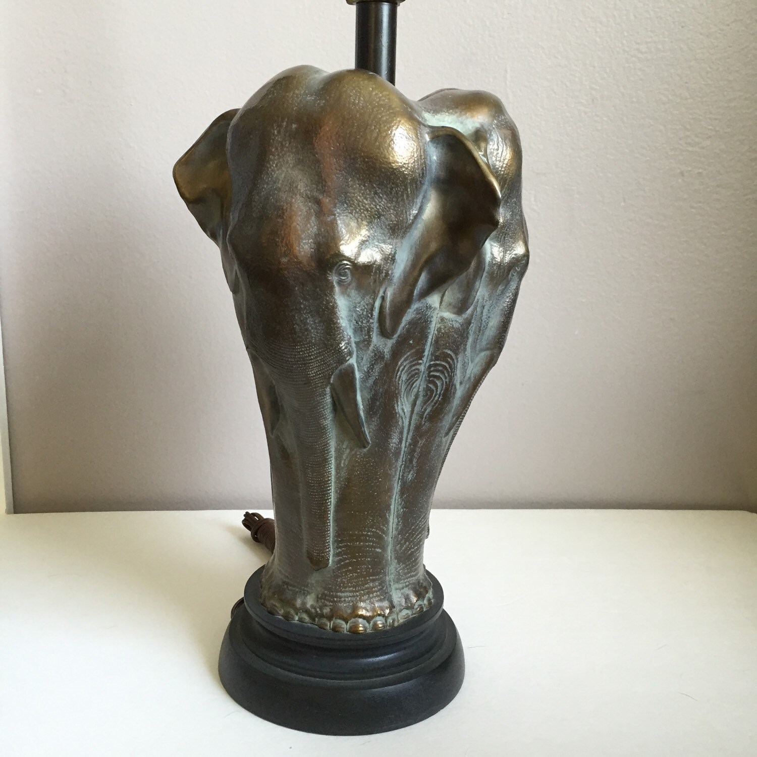 Vintage Chapman Bronze Elephant Lamp