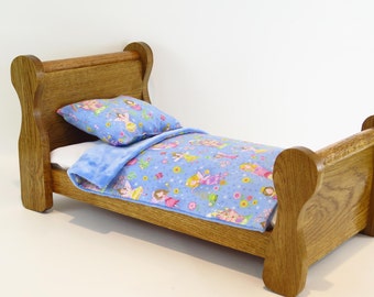 wooden 18 inch doll bed