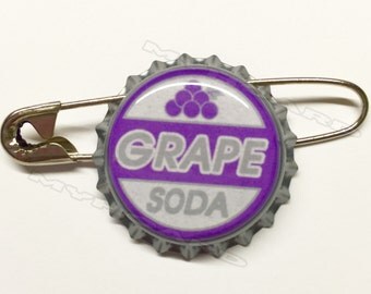 Ellie Badge Inspired Grape Soda Pin Bottlecap Up