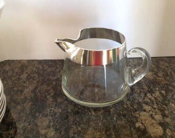 Short Dorothy Thorpe Silver Band Pitcher