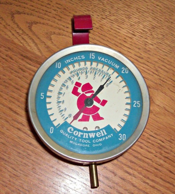 Vintage Cornwell Tool Company Vacuum Gauge