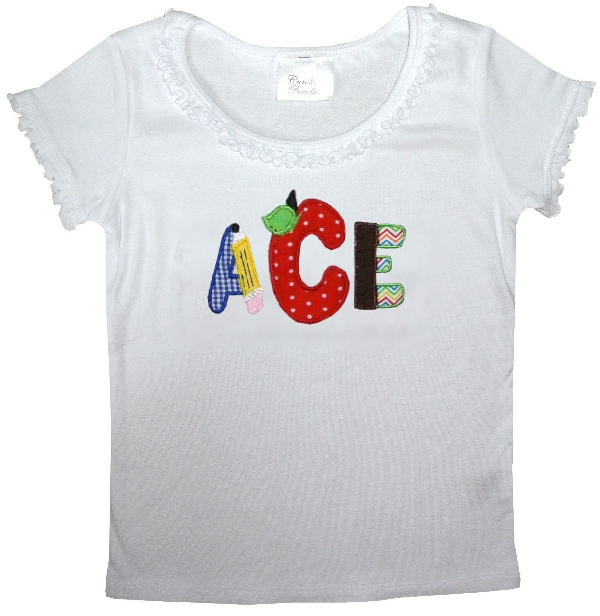 PERSONALIZED SCHOOL ALPHABET Name Shirt for Little Girls