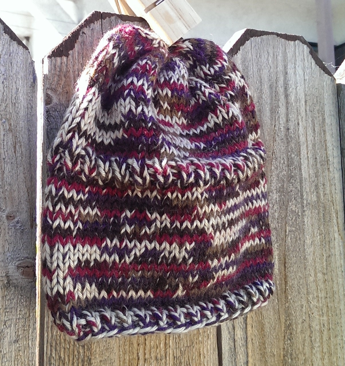 Tweed Knit Beanie Winter Beanie Hipster Knit by LilRedKnittingHood