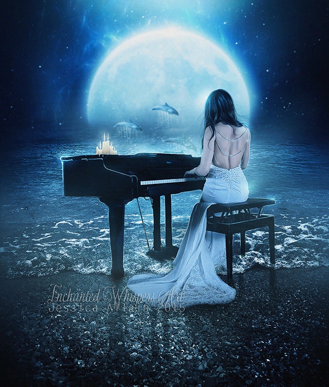 Fantasy piano art piano art print piano by by 