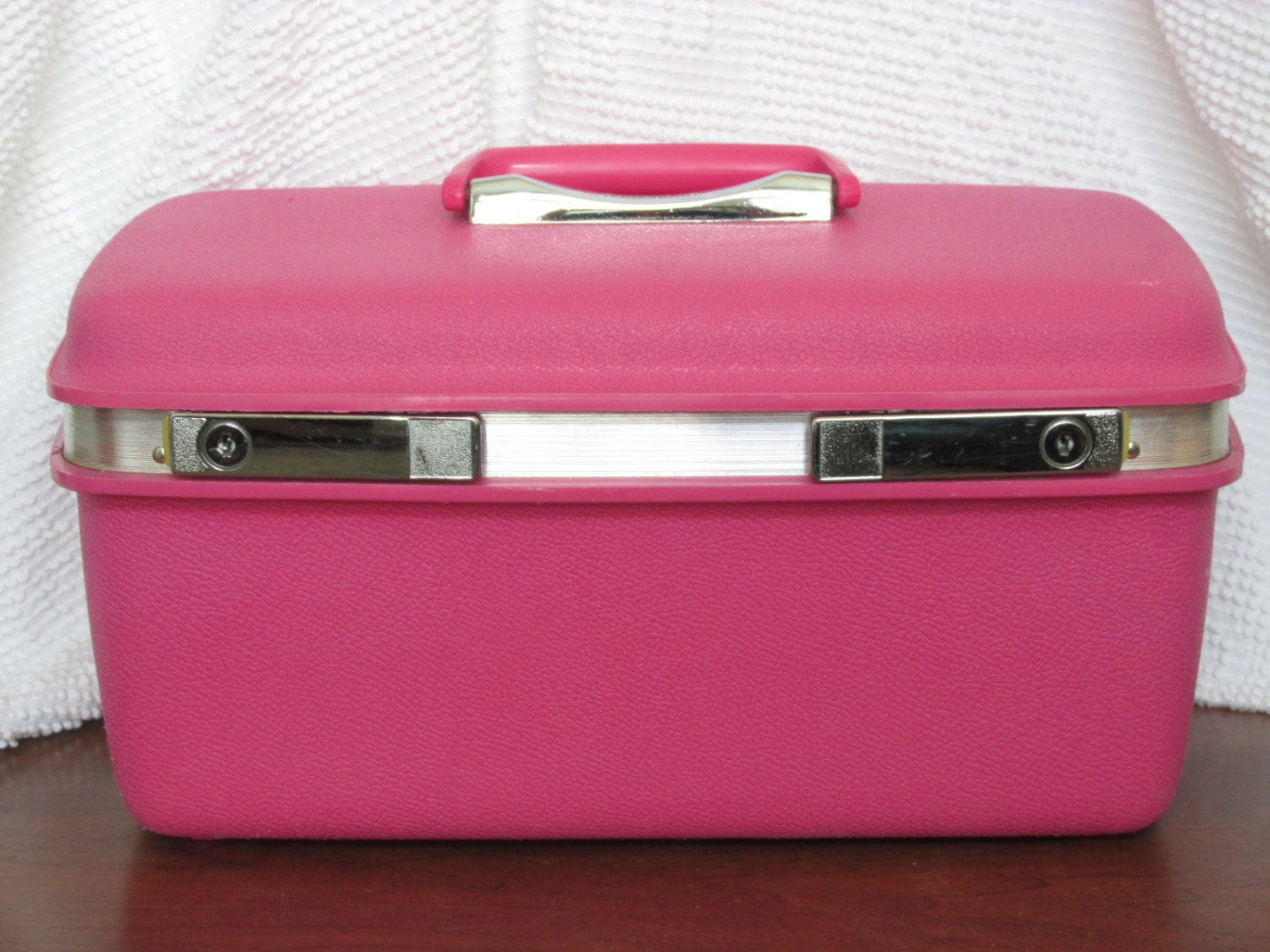 Vintage hot pink Samsonite Saturn train case luggage with tray 1970’s ...