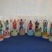 FAMOUS OKLAHOMA INDIANS Glasses Complete Set of 8 Midcentury Knox Oil