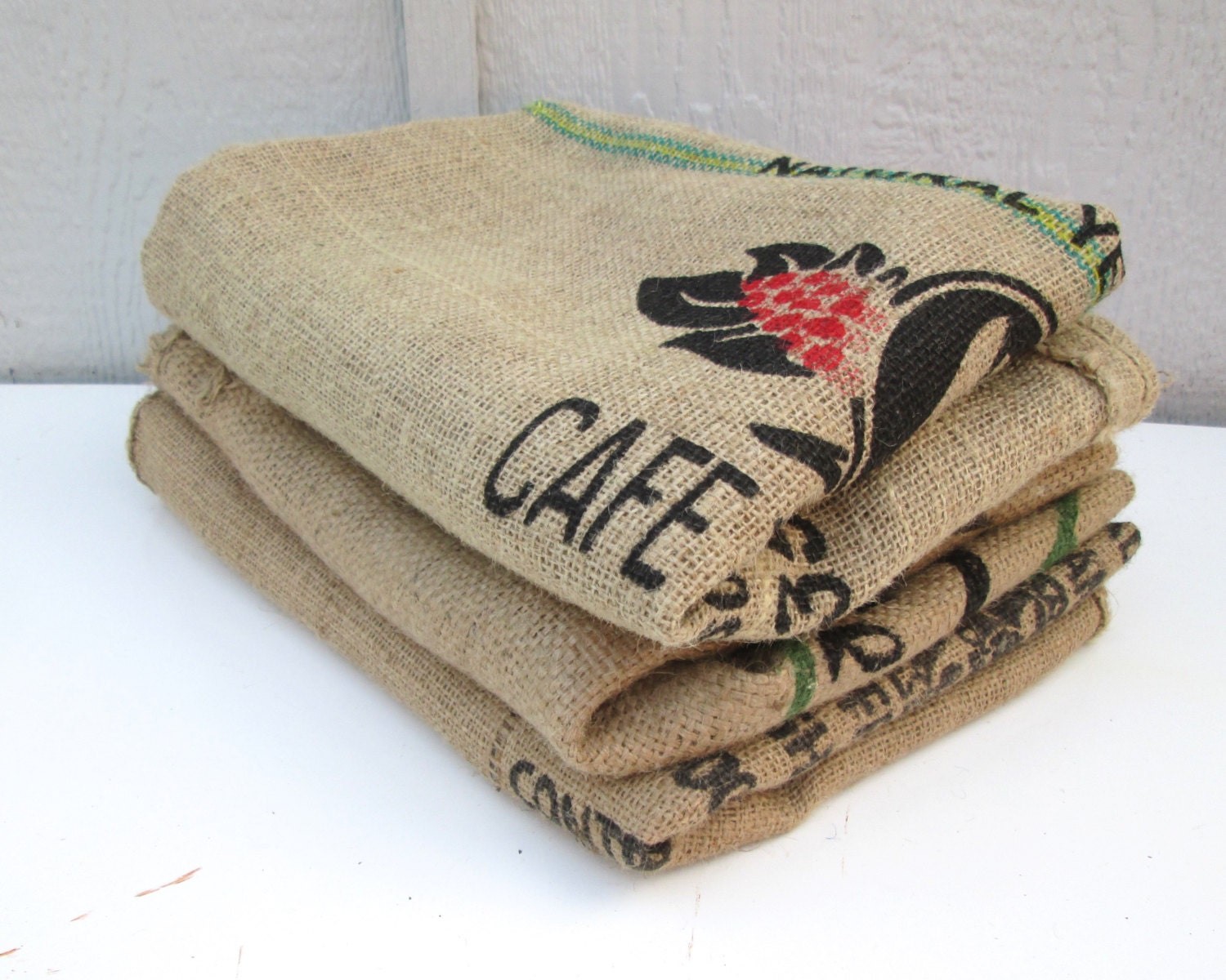 Burlap Coffee Bags 3 Burlap Coffee Sacks Coffee Bags by ZoonVanOom