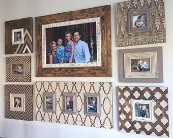 Barnwood Collage Frame 5 hole 5x7 Multi Opening Frame-Rustic ... - Wall gallery, wall collage, gallery frames, stained frames, rustic frames,  painted frames.