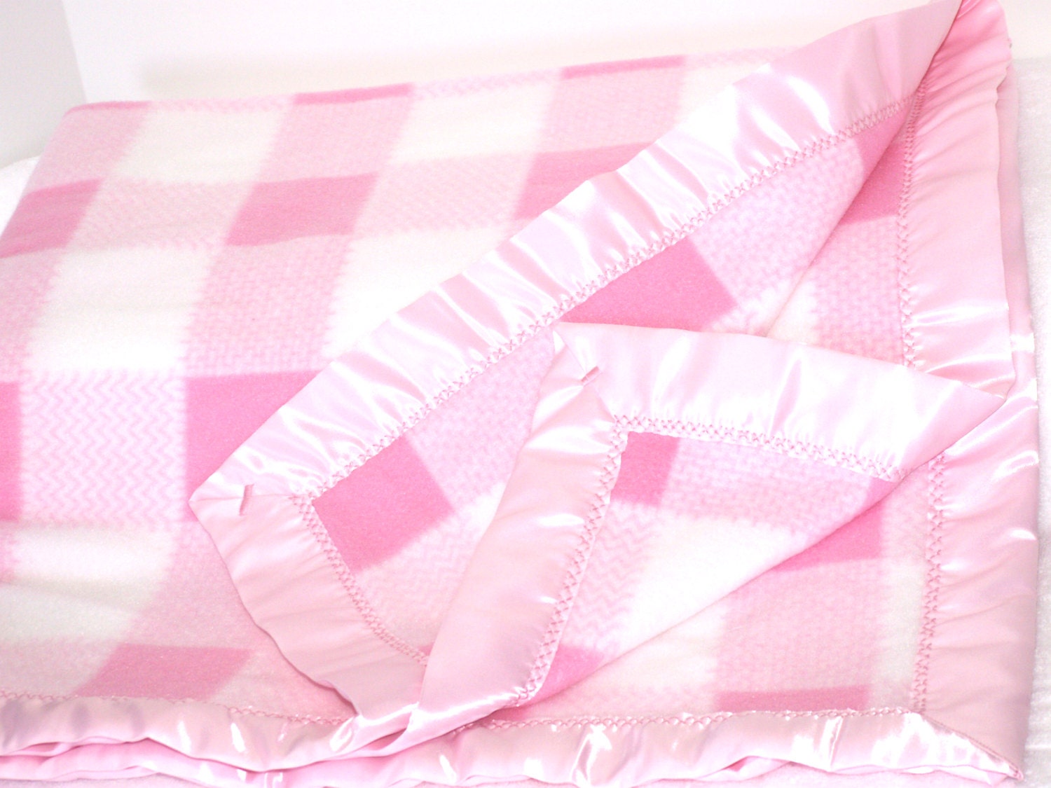 Baby Blanket Fleece Baby Blanket Pink by KraftyKountryBlanket